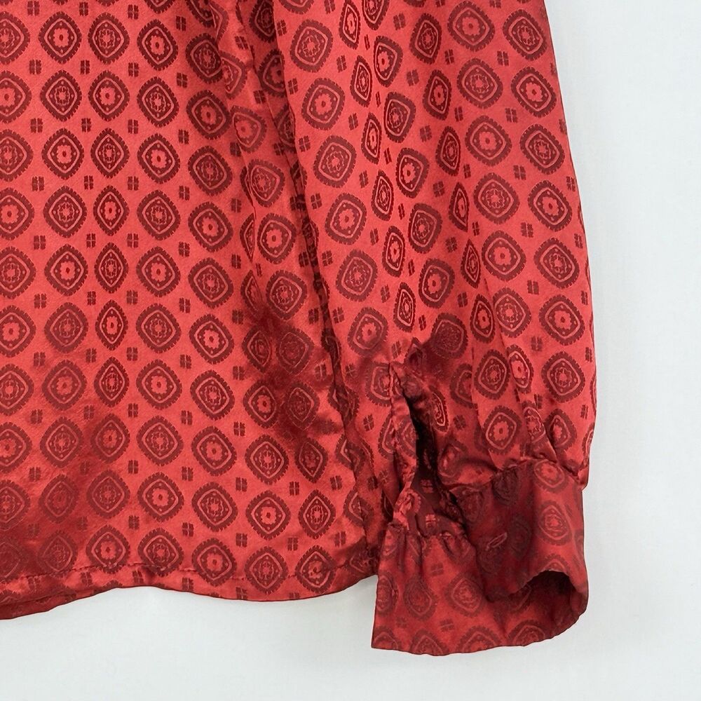 Vintage La Chine Classic by Galinda Wang Women’s Red Blouse Size 6 - Picture 10 of 16